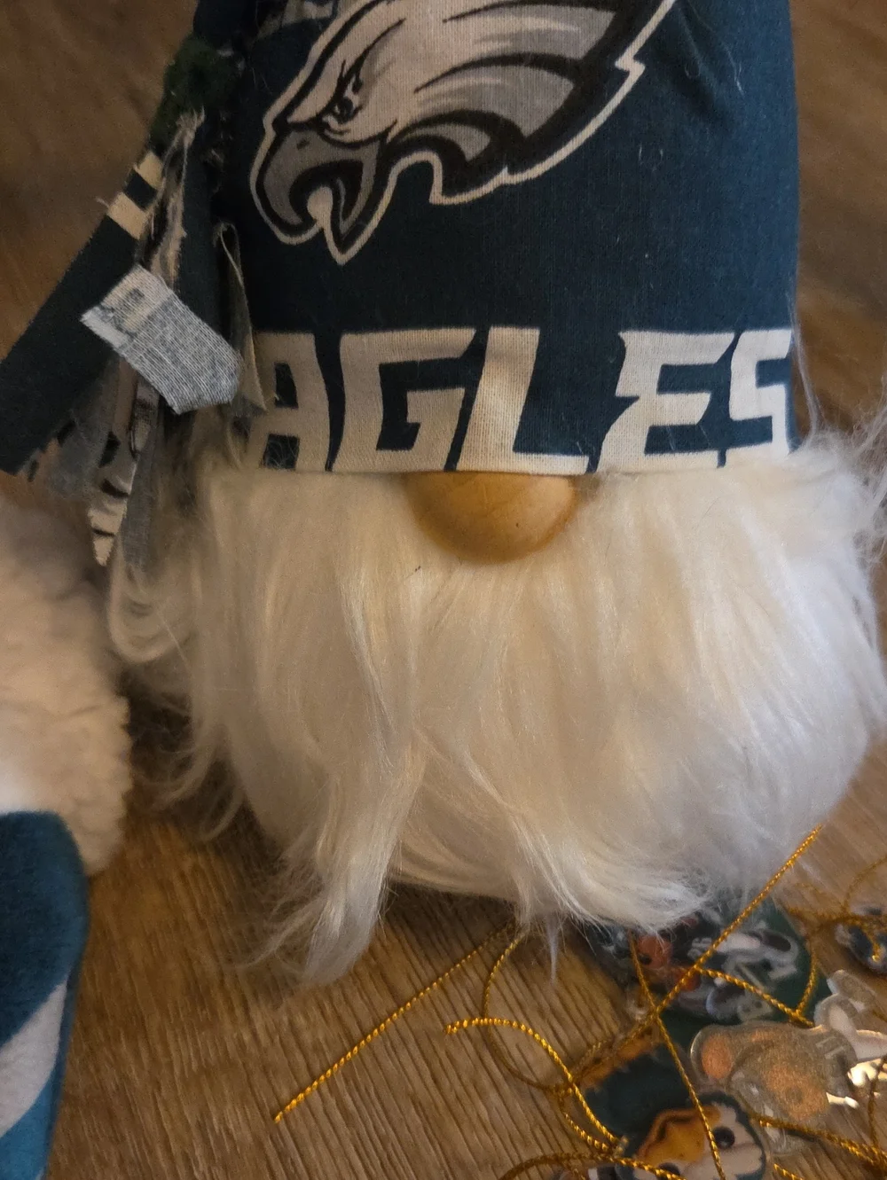 Philadelphia Eagles Holiday Stocking & Gnome Set - Midnight Green & White